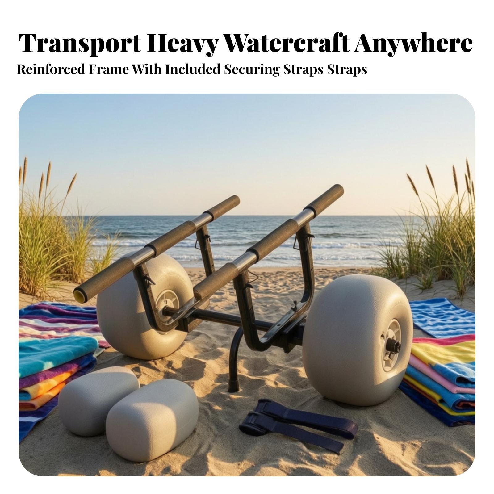 Fishing Kayak Cart - Ağır Hizmet Tipi, 12 İnç PU